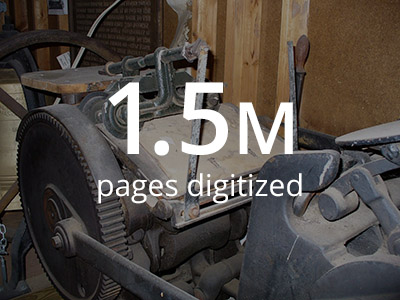 我们已经将150万页新闻纸数字化