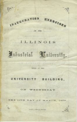 伊利诺伊工业大学的就职典礼，1868年3月11日